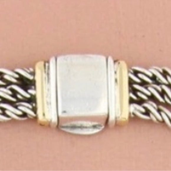 TIFFANY & CO 925 STERLING LAYERED 16” & 18kt gold triple strand necklace - Picture 7 of 16